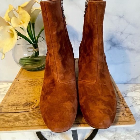Earth Sparta Cinnamon Suede Leather Ankle Boots Size 8.5 NWOT - Picture 5 of 10